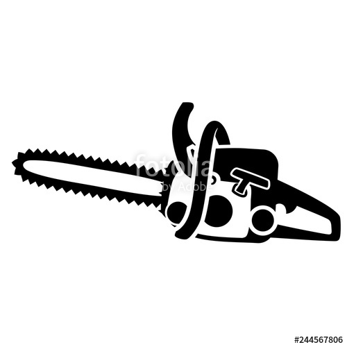 Black Isolated Detailed Chainsaw Silhouette Vector Flat Simple 500x500 Black Isolated Detailed Chainsaw Silhouette Vector Flat Simple