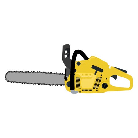 Vector Illustration Yellow Realistic Chainsaw Petrol Chain Saw 450x450 Vector Illustration Yellow Realistic Chainsaw Petrol Chain Saw
