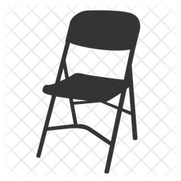 256x256 Folding Chair Icon Of Glyph Style