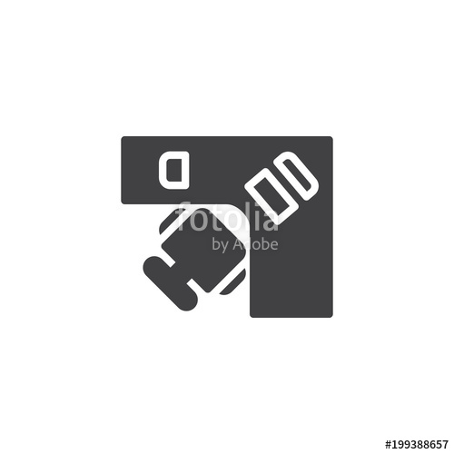 500x500 Corner Computer Desk With Chair Top View Vector Icon Filled Flat