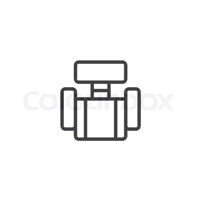 800x800 Office Chair Top View Outline Icon Stock Vector Colourbox