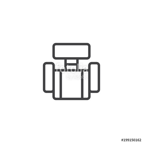 500x500 Office Chair Top View Outline Icon Linear Style Sign For Mobile