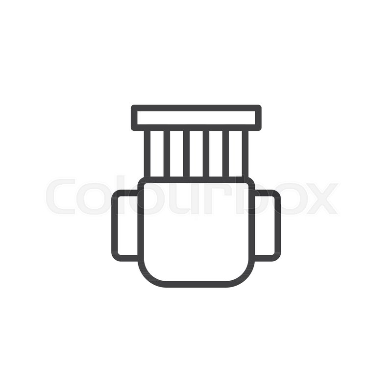 800x800 Chair Top View Outline Icon Linear Stock Vector Colourbox