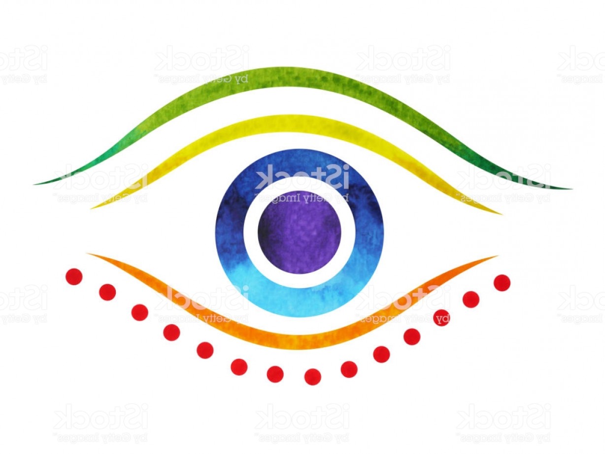 1228x922 Color Of Chakra Symbol Third Eye Concept Watercolor Painting Hand