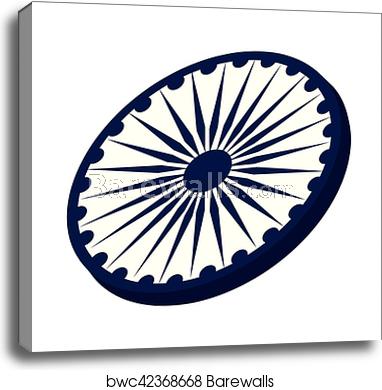 382x390 Ashoka Chakra Symbol, Canvas Print Barewalls Posters Prints