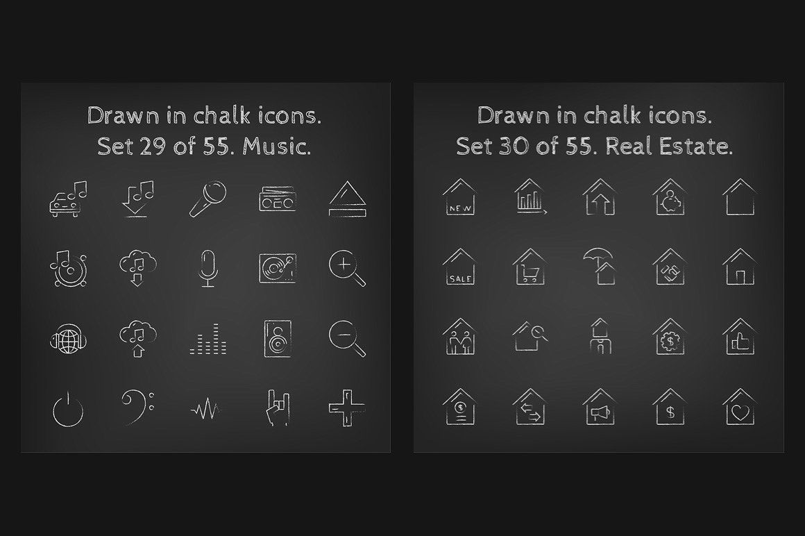 1160x772 Chalkboard Vector Icons Pack Icon, Flaticon, Icons, Icon Pack