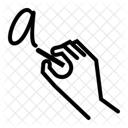 256x256 Chalk Icon Of Line Style