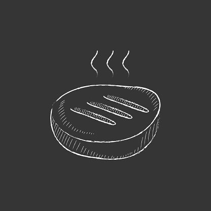 416x416 Grilled Drawn In Chalk Icon Premium Clipart