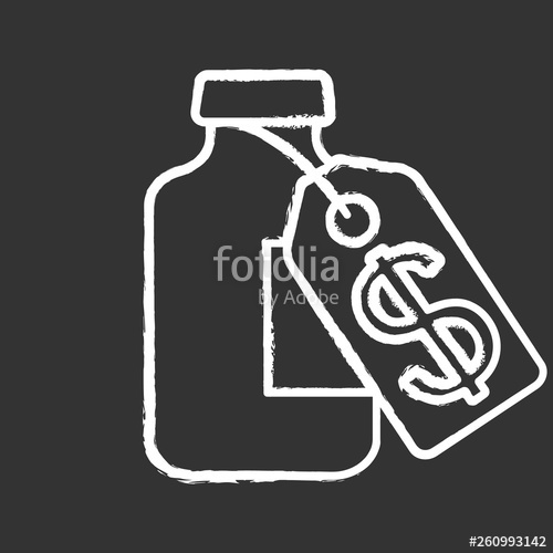 500x500 Vaccine Price Chalk Icon Stock Image And Royalty Free Vector