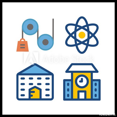 500x500 Chalkboard Icon Vector Illustration Chalkboard Set Physics