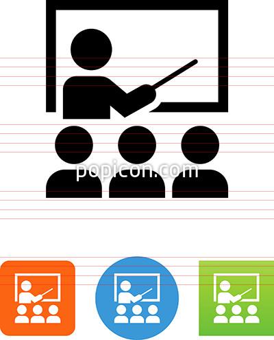 400x495 Teacher At Chalkboard Icon