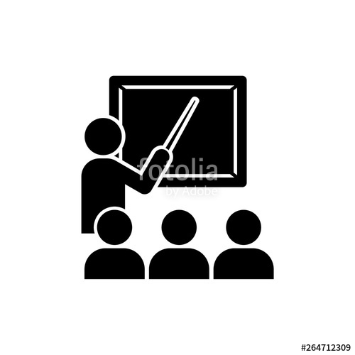 500x500 Teacher At Chalkboard Icon Stock Photo And Royalty Free Images