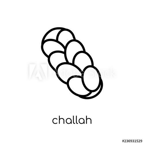 500x500 Challah Icon Trendy Modern Flat Linear Vector Challah Icon