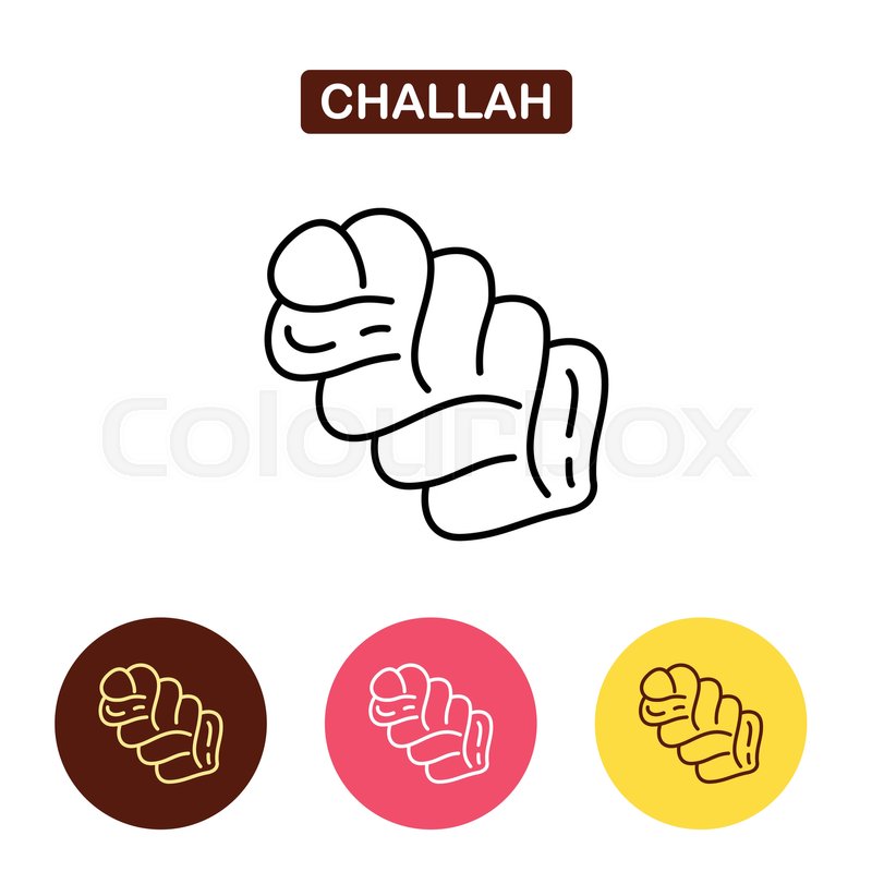 800x800 Challah Isolated Line Icon Bakery Stock Vector Colourbox