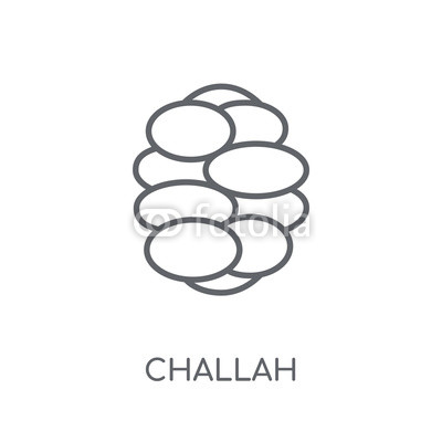 400x400 Challah Linear Icon Modern Outline Challah Logo Concept On White