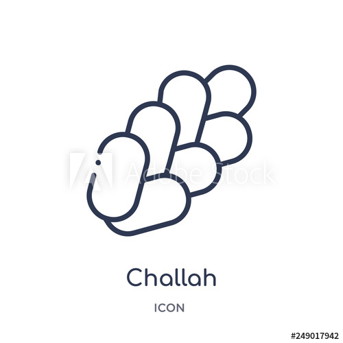 500x500 Challah Icon From Religion Outline Collection Thin Line Challah