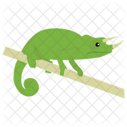 256x256 Chameleon Icon Of Flat Style
