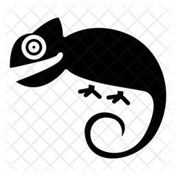 256x256 Chameleon Icon Of Glyph Style