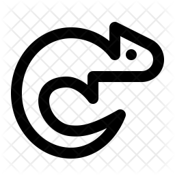 256x256 Chameleon Icon Of Line Style