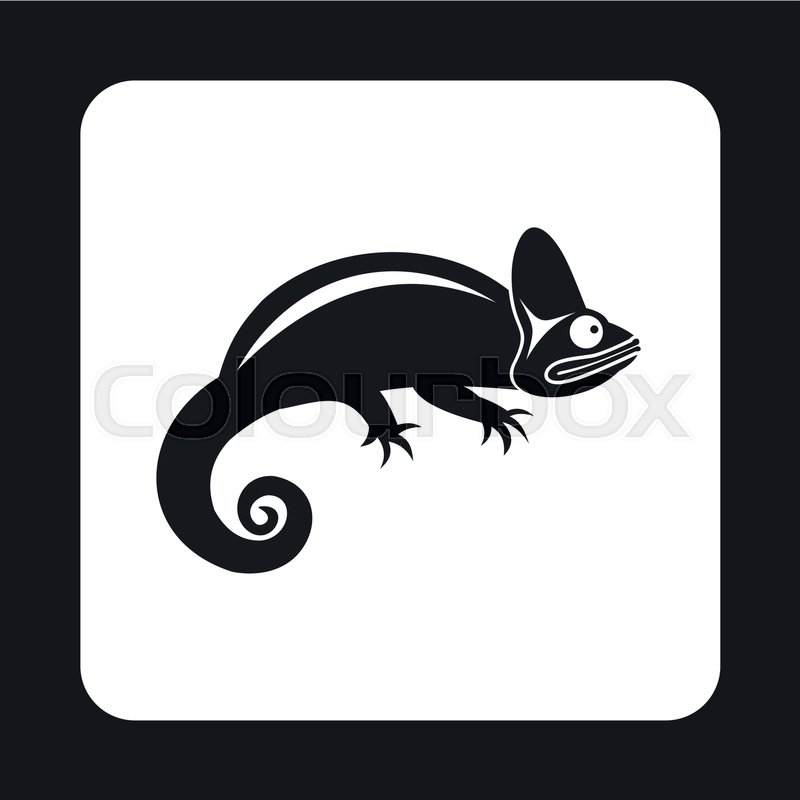 800x800 Chameleon Icon In Simple Style Stock Vector Colourbox