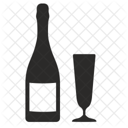 Champagne Bottle Icon Of Glyph Style 256x256 Champagne Bottle Icon Of Glyph Style