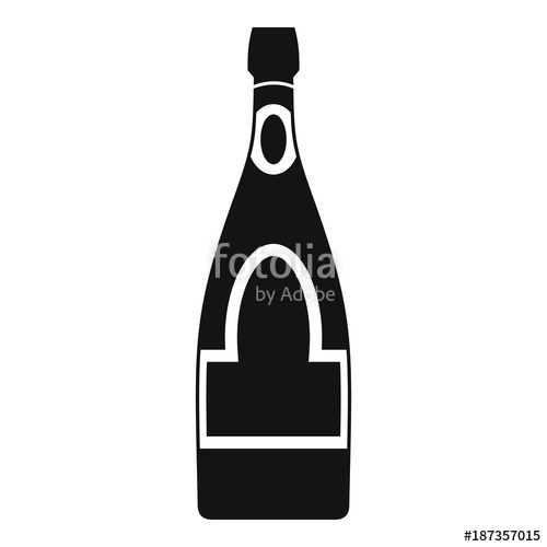 Champagne Bottle Icon, Simple Style Stock Image And Royalty Free 500x500 Champagne Bottle Icon, Simple Style Stock Image And Royalty Free