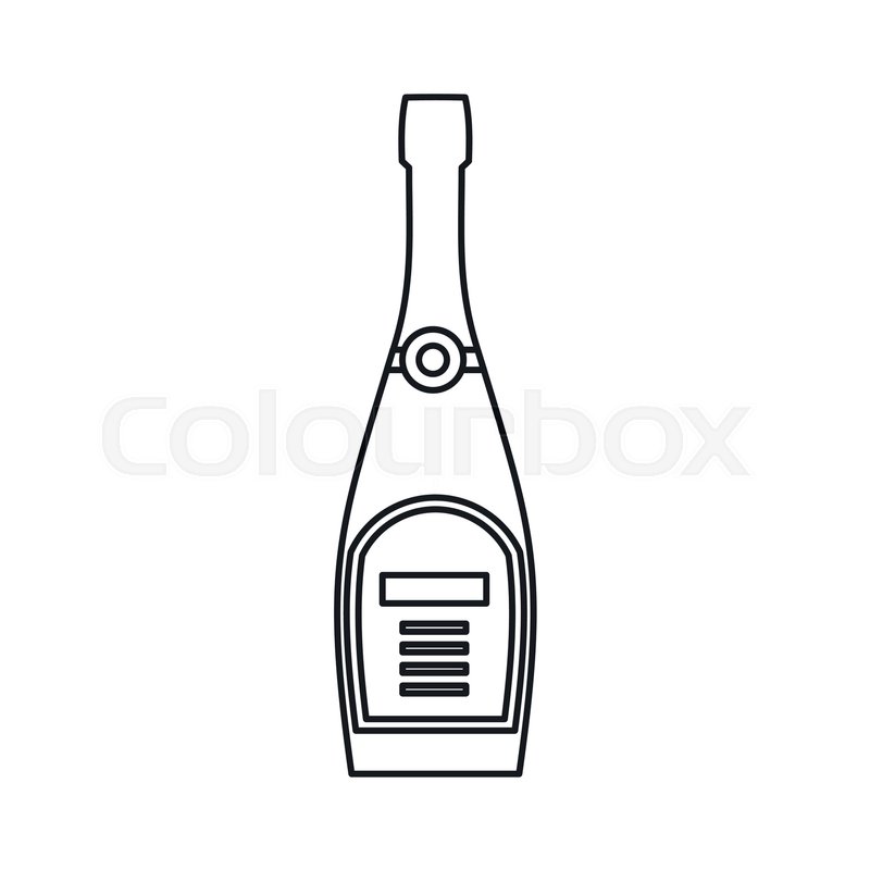 Champagne Bottle Icon In Outline Style Stock Vector Colourbox 800x800 Champagne Bottle Icon In Outline Style Stock Vector Colourbox