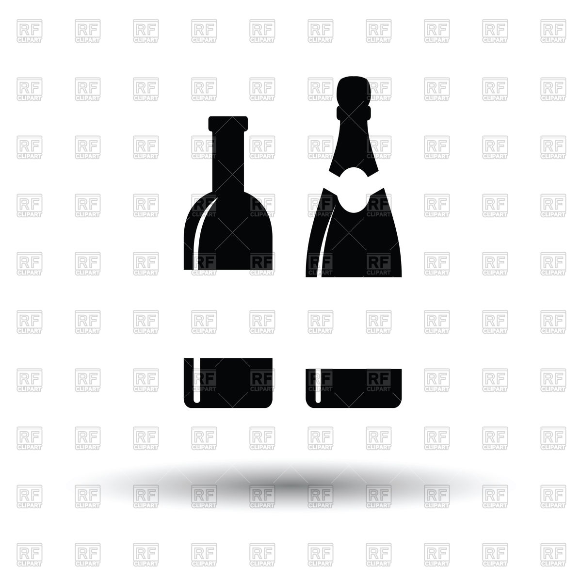 1200x1200 Wine And Champagne Bottles Icon Vector Image Of Icons And Emblems