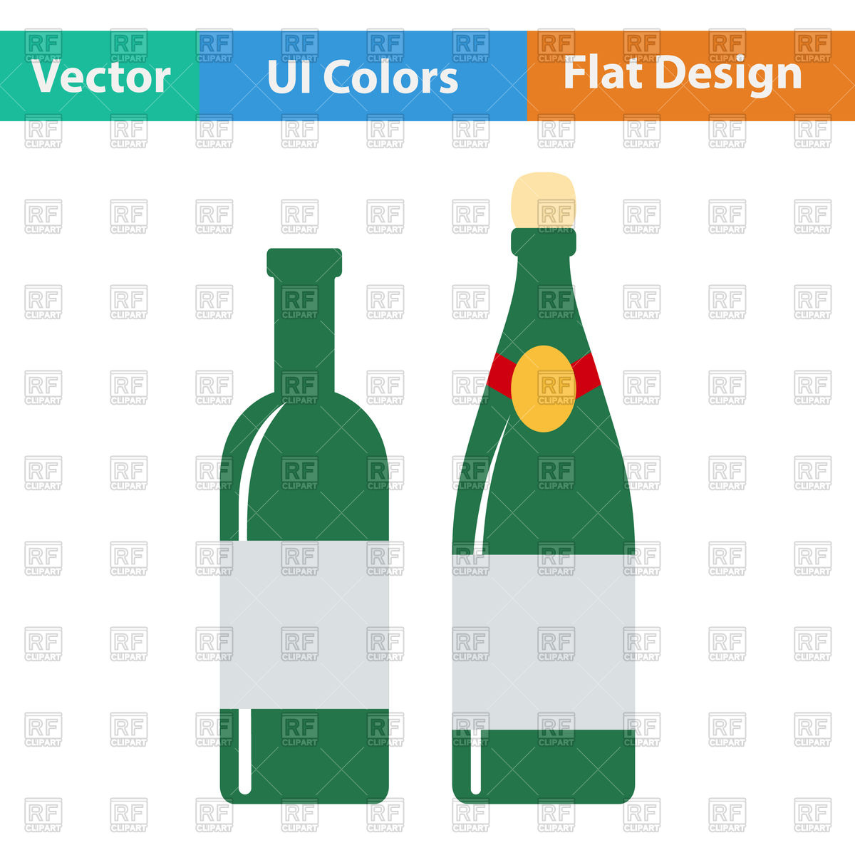 1200x1200 Wine And Champagne Bottles Icon Vector Image Of Objects Angelp
