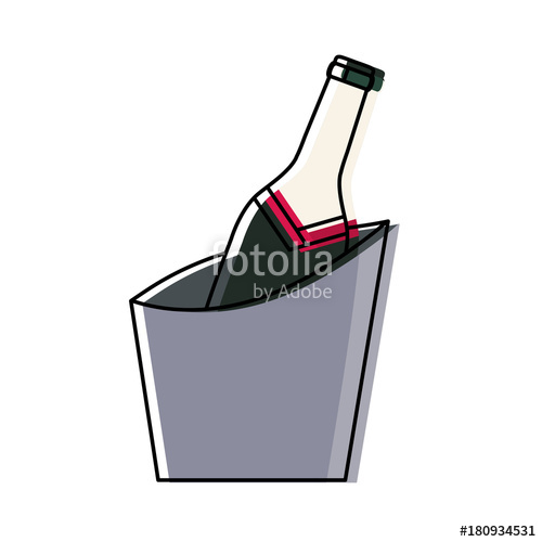 Bucket With Champagne Bottle Icon Over White Background Vector 500x500 Bucket With Champagne Bottle Icon Over White Background Vector