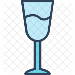 256x256 Champagne Glass Icon Of Colored Outline Style