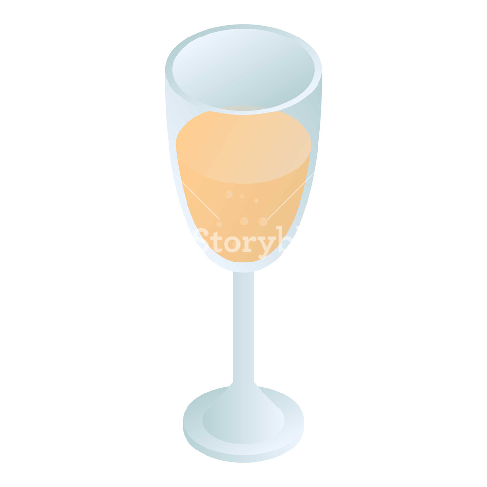 1000x1000 Champagne Glass Icon Isometric Of Champagne Glass Icon For Web