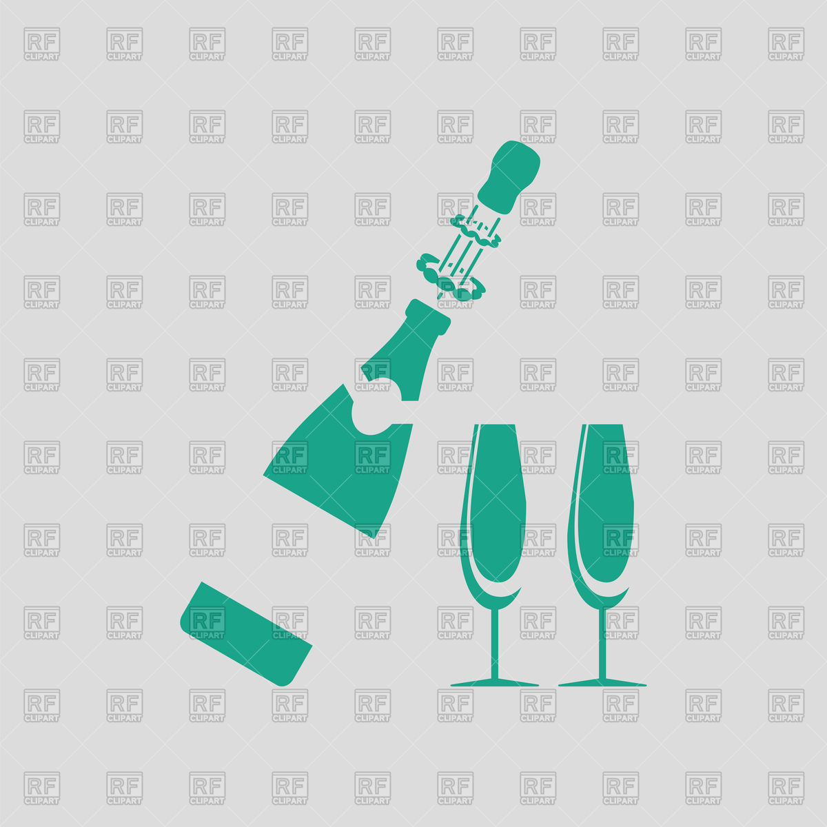 1200x1200 Party Champagne And Glass Icon Vector Image Of Signs, Symbols