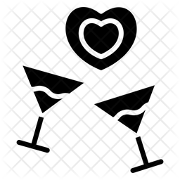 256x256 Champagne Icon Of Glyph Style