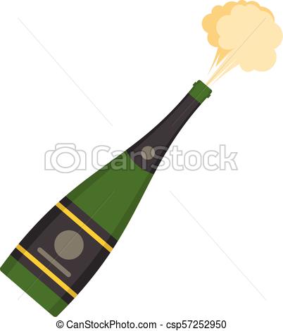 402x470 Explosion Champagne Icon, Flat Style Vector Clipart