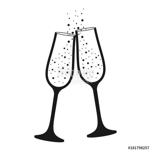 500x500 Champagne Glass Isolated Icon Stock Image And Royalty Free Vector