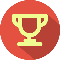 256x256 Cup Champion Icon Colorful Long Shadow Iconset Graphicloads