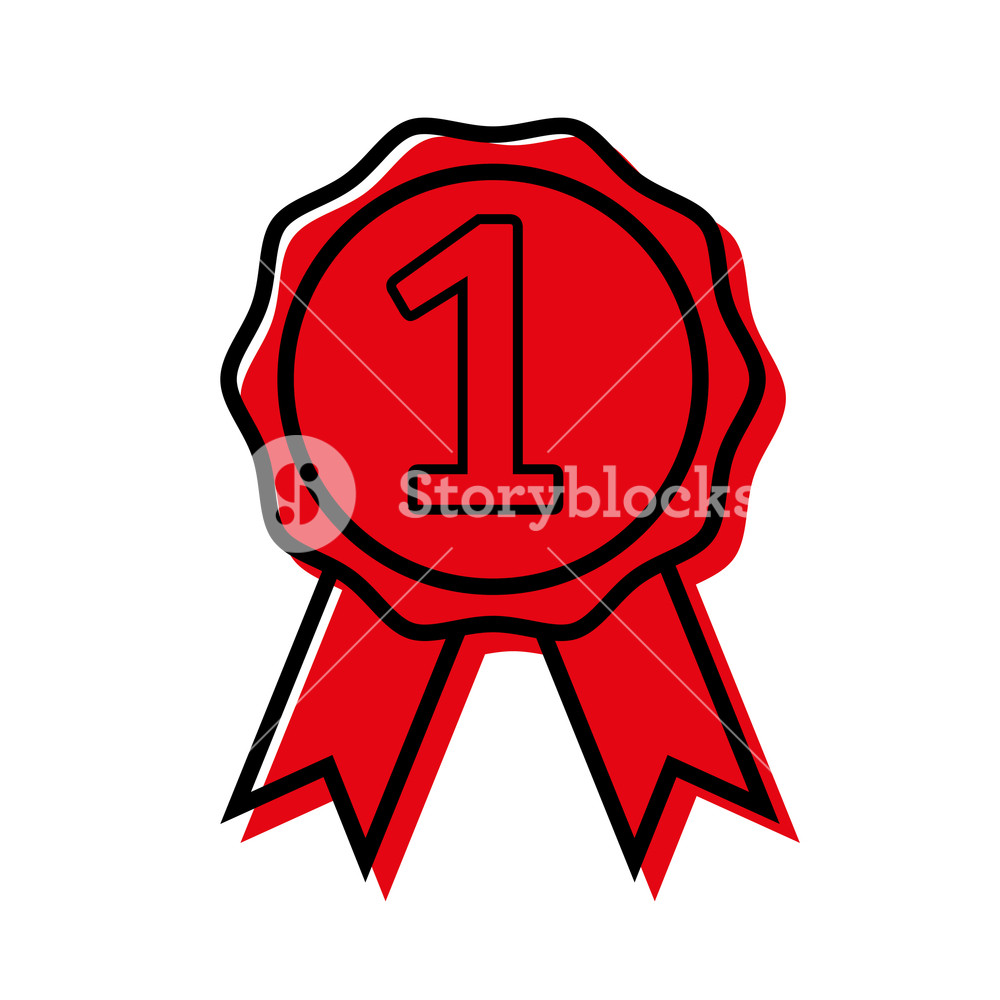 1000x1000 Color Medal Prize Success Champion Icon Vector Illustration