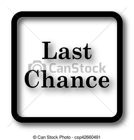 450x470 Last Chance Icon, Black Website Button On White Background