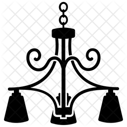256x256 Chandelier Icon Of Glyph Style