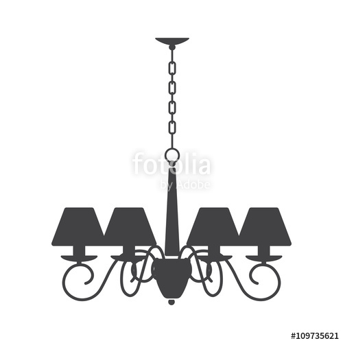 500x500 Chandelier Icon Stock Image And Royalty Free Vector