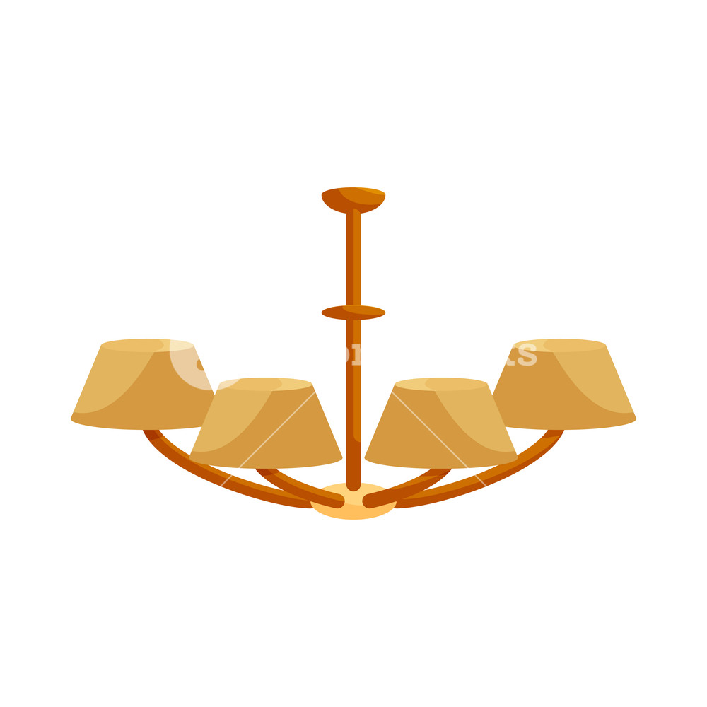 1000x1000 Chandelier Icon In Cartoon Style On A White Background Royalty