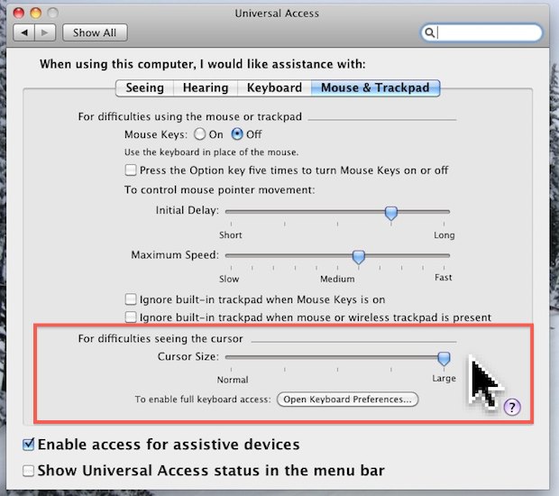 620x550 How To Increase The Size Of The Mac Cursor Osxdaily