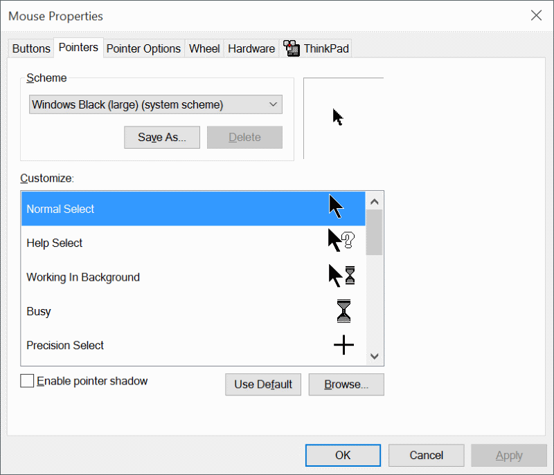 800x687 How To Change Mouse Pointer Size And Color In Windows