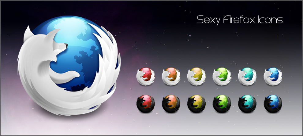 990x446 White Firefox Icon