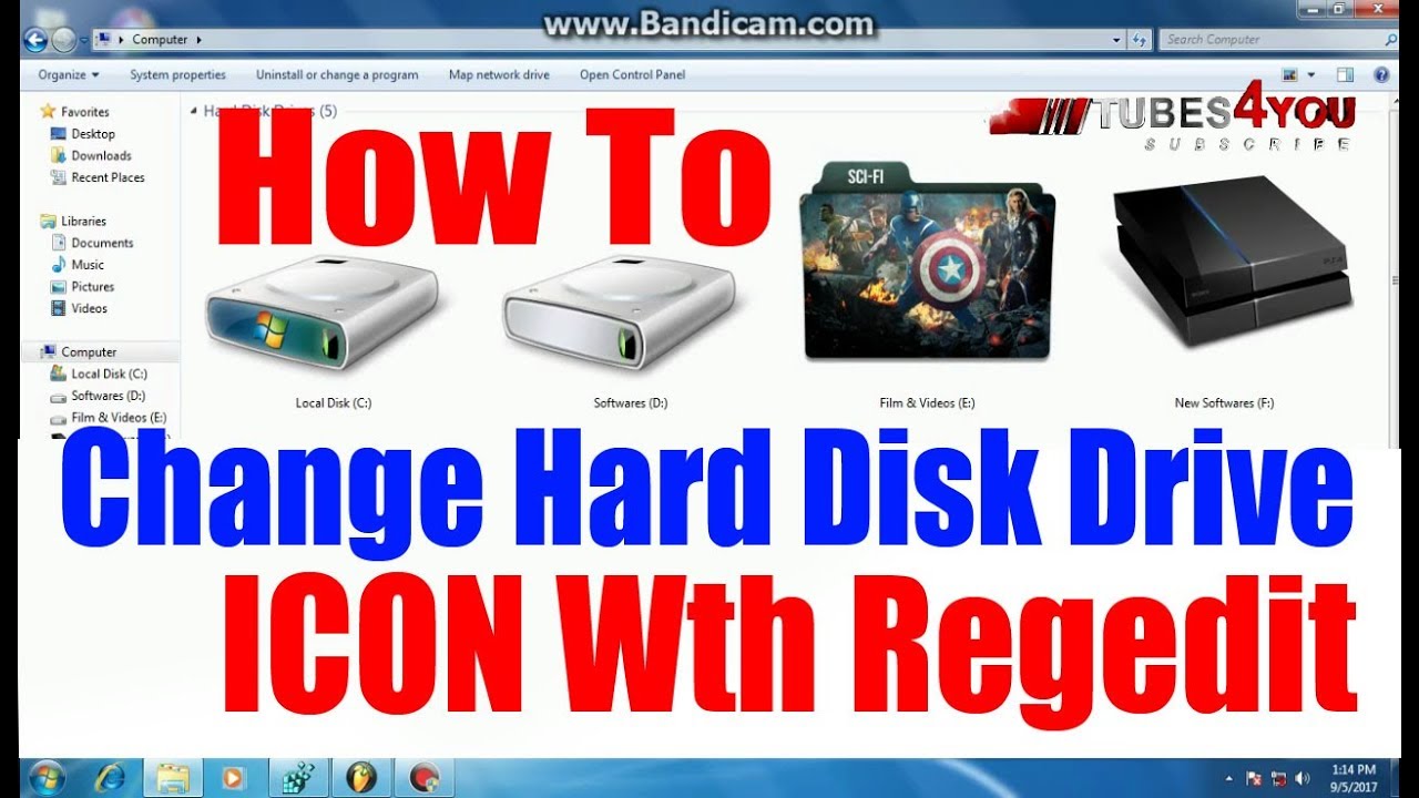 1280x720 Hindi How To Change Hard Disk Drive Icon With Regedit With Proof
