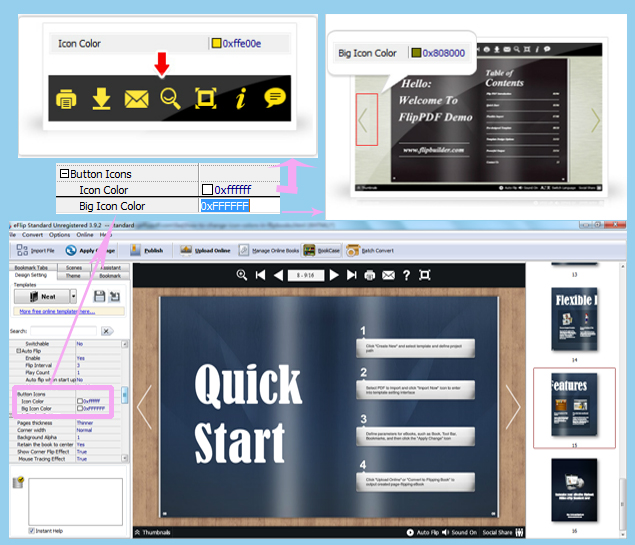 635x545 How To Change Icon Colors In Flipbooks