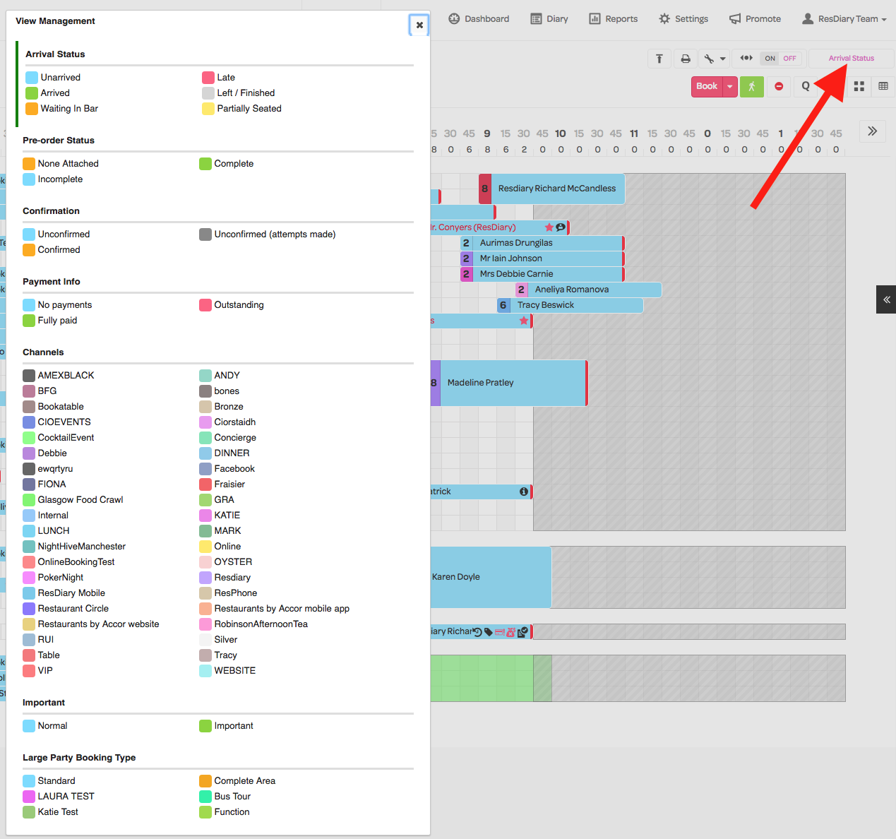 1269x1188 Why Do My Bookings Show In Different Colours How Do I Change