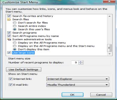 391x336 Change The Size Of Start Menu Icons In Windows And Vista