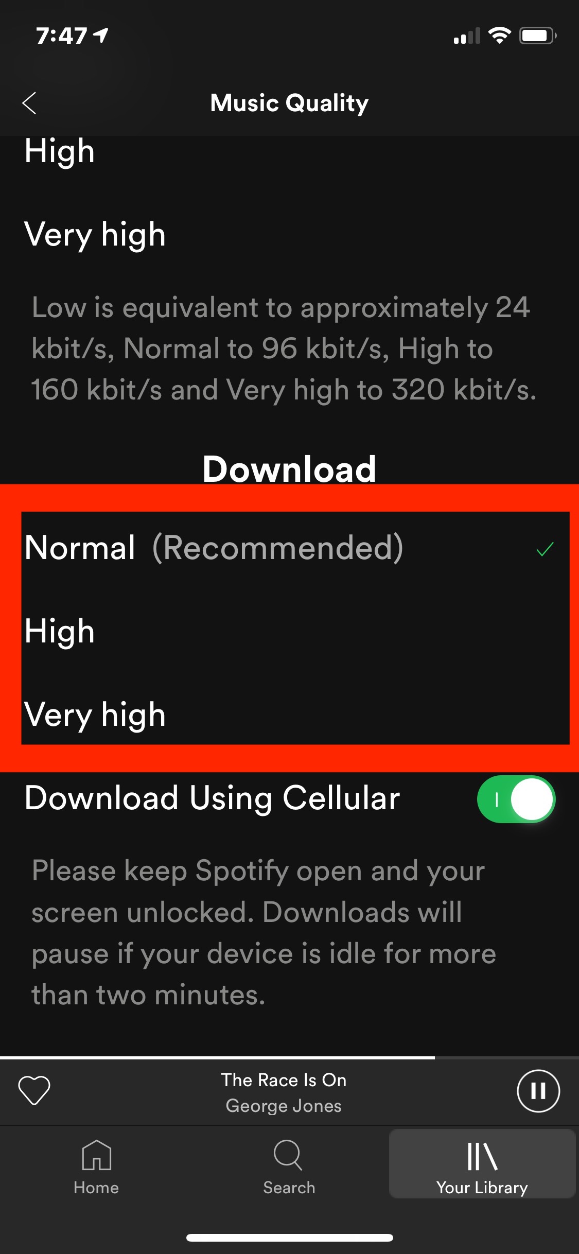 1125x2436 How To Change Downloaded Music Quality In Spotify